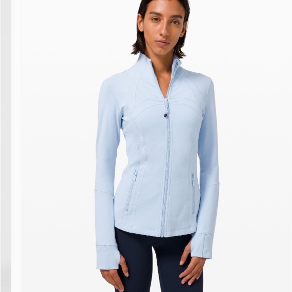 Lululemon Define Jacket Blue Linen Size 4